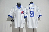 Chicago Cubs #9 Javier Baez White Cooperstown New Cool Base Stitched Jersey,baseball caps,new era cap wholesale,wholesale hats